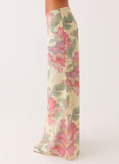 Soulful Low Rise Maxi Skirt - Yellow Peony