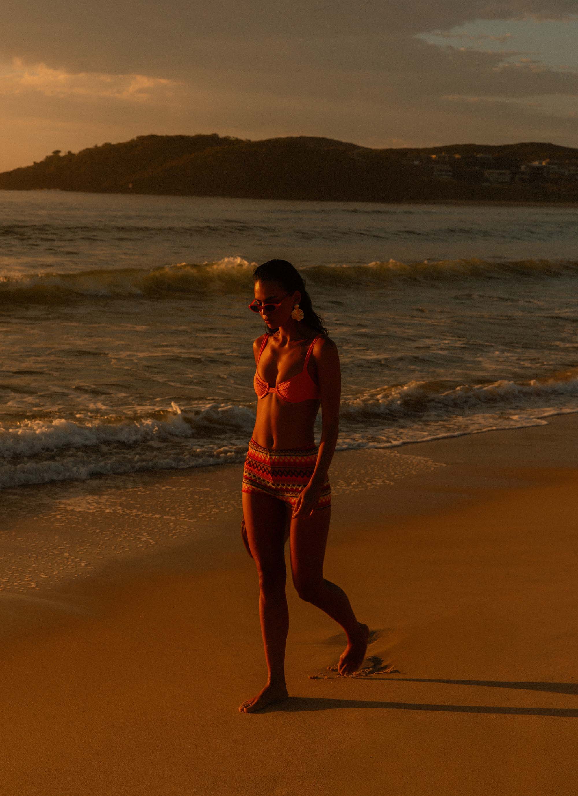 Sunset Stripe Micro Shorts - Sunset Stripe