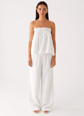 Wynter Babydoll Top - White